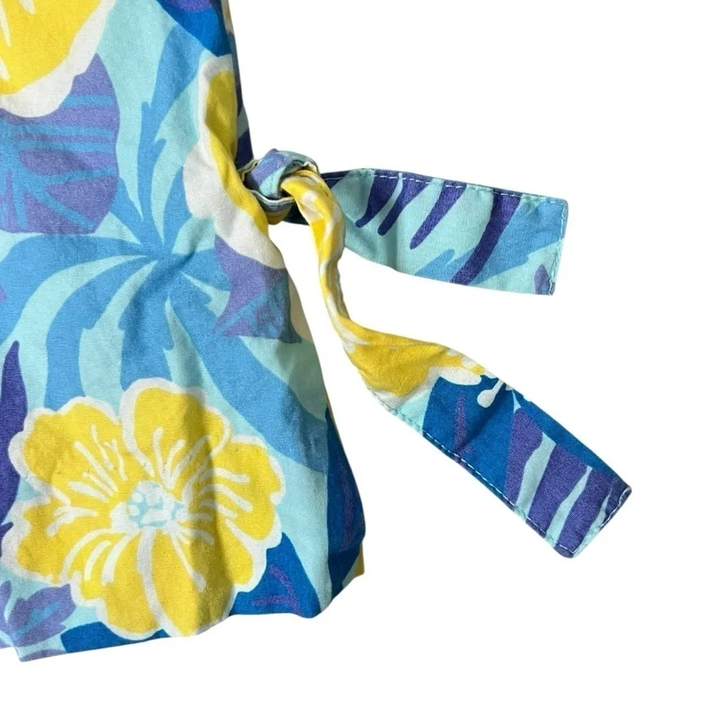 Lilly Pulitzer Yellow and Blue Scoop Neck Sundress